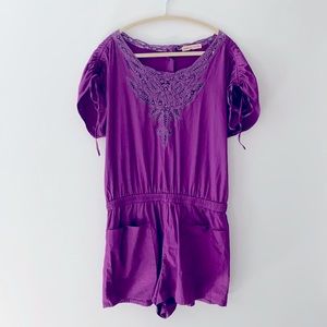 Rebecca Taylor Purple Romper